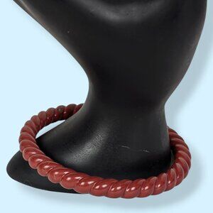 (2/$20) V. Muddy Red Molded Plastic Bangle